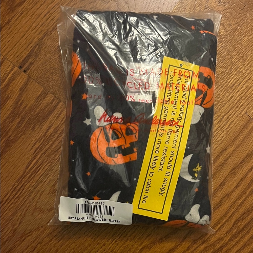 Hanna Andersson Peanuts Halloween Pajamas - Black and Orange